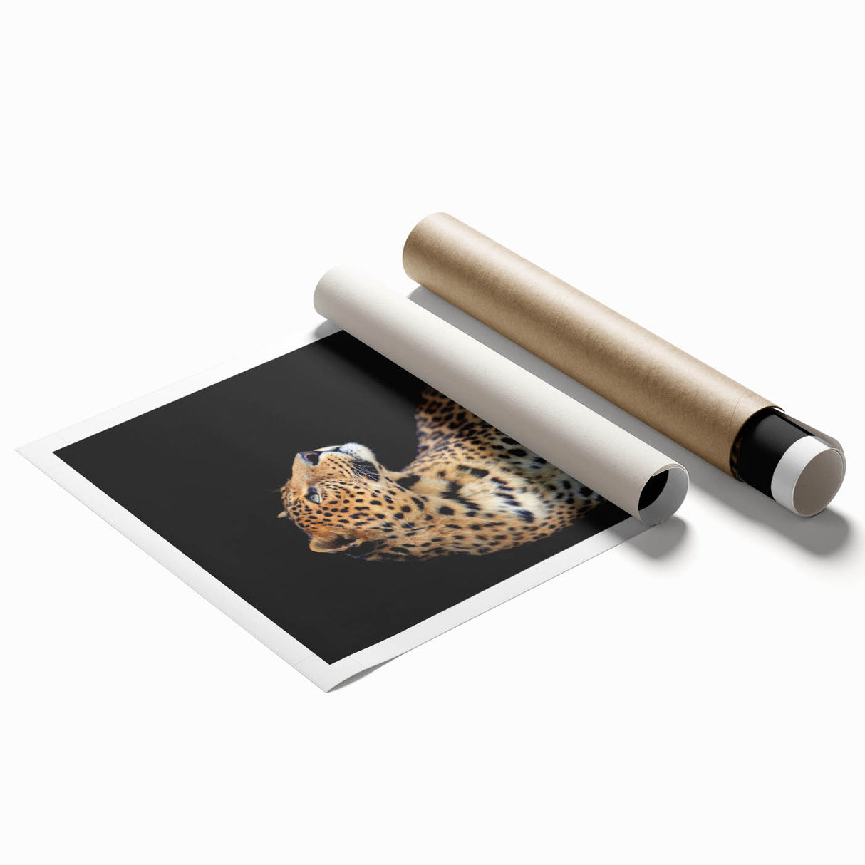 Leopard-themed wall art print showcasing a vibrant, detailed design of a majestic leopard in a lush jungle setting, perfect for wildlife enthusiasts and home decor.