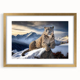 Gold-framed wall art featuring a striking leopard design from the "Animals A Wild Life" collection, showcasing intricate details and vibrant colors, perfect for animal lovers.