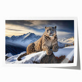 Leopard wall art design on a rolled canvas print, showcasing intricate details and vibrant colors, perfect for home decor enthusiasts and animal lovers.