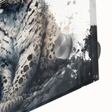 Close-up of a stunning acrylic glass wall art piece featuring a vibrant leopard design, showcasing intricate details and rich colors, perfect for wildlife enthusiasts.