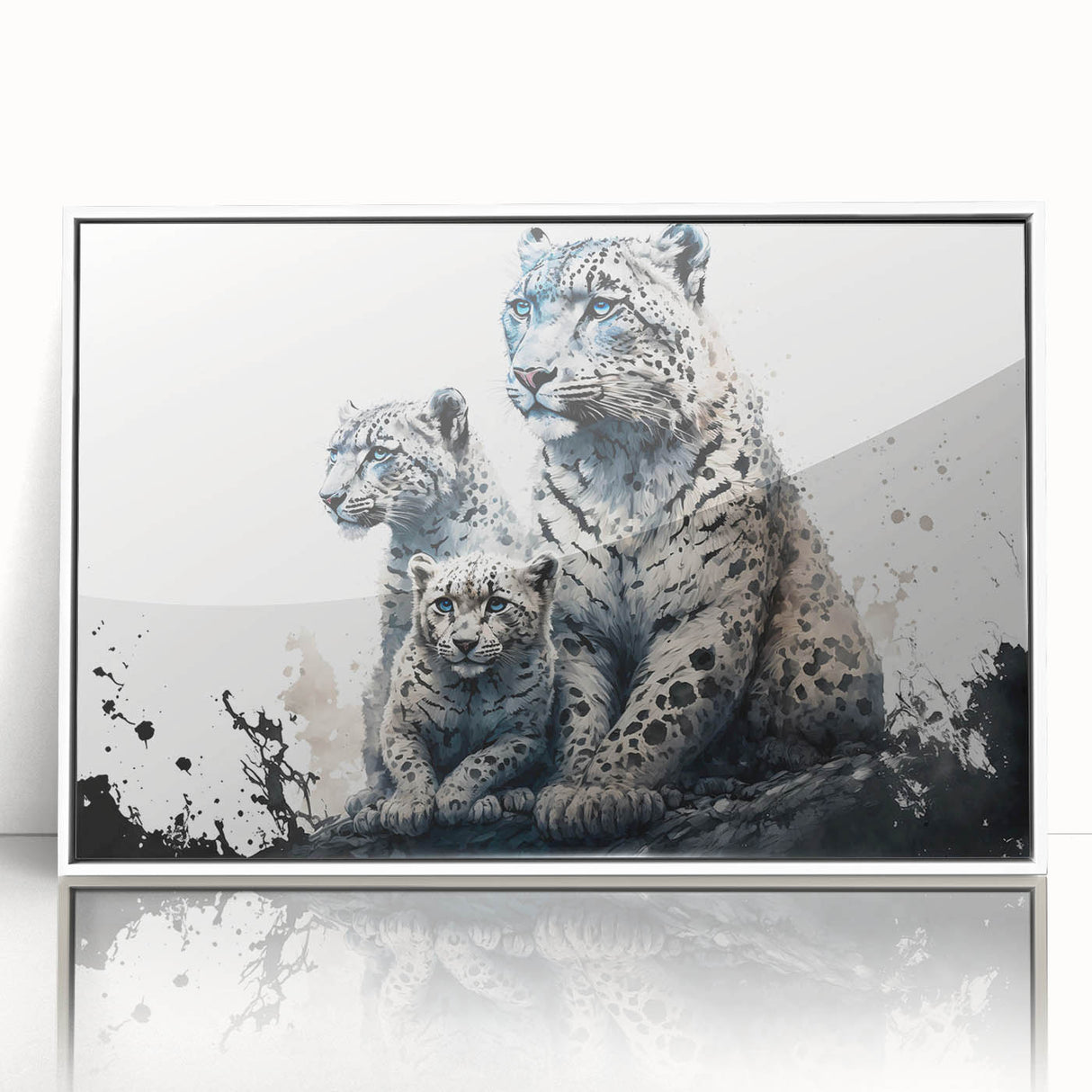 Framed wall art featuring a striking leopard design on a vibrant background, showcasing the intricate details of the animal's fur and expressive eyes, perfect for wildlife enthusiasts and home decor.