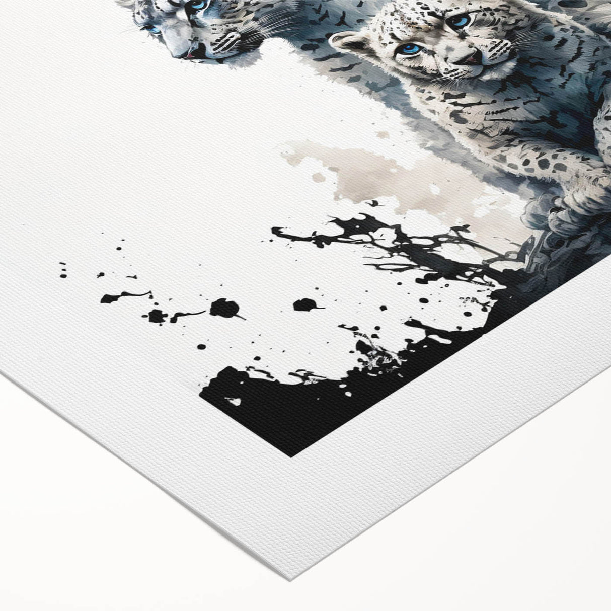 Bold leopard wall art design on rolled canvas, showcasing vibrant colors and intricate details, ideal for wildlife enthusiasts and home decor. Perfect for adding a touch of nature to any space.