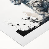 Bold leopard wall art design on rolled canvas, showcasing vibrant colors and intricate details, ideal for wildlife enthusiasts and home decor. Perfect for adding a touch of nature to any space.