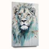 Acrylic glass wall art showcasing a side view of a majestic lion, featuring vibrant colors and intricate details, perfect for wildlife enthusiasts and home decor.