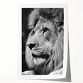 Stunning wall art print featuring a majestic lion design with vibrant colors, showcasing intricate details and textures, perfect for wildlife enthusiasts and home decor.