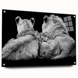 Acrylic wall art showcasing a side view of a majestic lion design, featuring vivid colors and intricate details, perfect for wildlife enthusiasts and home decor.