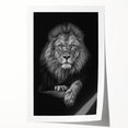 Vibrant rolled wall art print showcasing a majestic lion design, capturing intricate details and bold colors, perfect for wildlife enthusiasts and home decor.