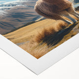 Rolled canvas wall art showcasing a vibrant llama and alpaca design, perfect for animal lovers, featuring intricate details and bright colors, ideal for home decor.