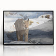 Framed acrylic wall art featuring a striking lynx design in a black frame, showcasing intricate details and vibrant colors, perfect for nature lovers and home decor enthusiasts.