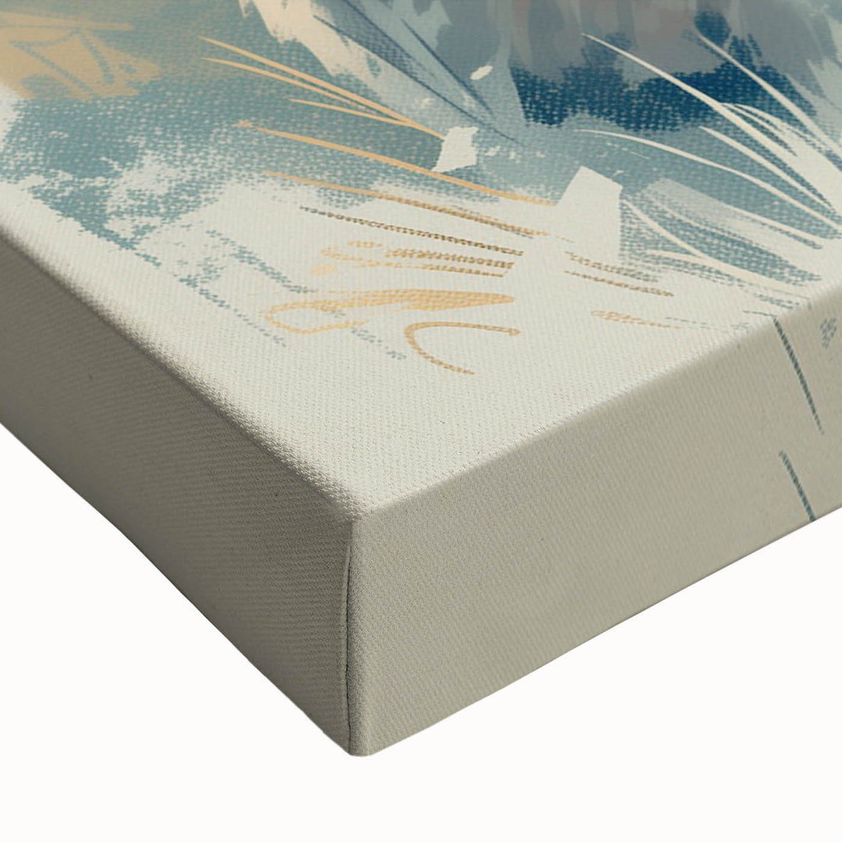 Close-up of a stretched canvas wall art featuring a detailed lynx design, showcasing vibrant colors and intricate textures ideal for wildlife decor enthusiasts.