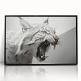 Framed acrylic wall art featuring a majestic lynx design, showcasing intricate details and vibrant colors, perfect for wildlife enthusiasts and modern decor.