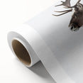 Moose and elk design wall art collection on rolled canvas, showcasing detailed wildlife illustrations in earthy tones, perfect for nature-themed decor.