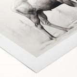 Moose and elk wall art design on rolled canvas, showcasing a vibrant forest scene with rich colors and intricate details, perfect for nature enthusiasts' decor.