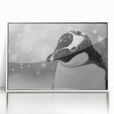 Framed wall art featuring a whimsical penguin design, set against a white background. This acrylic print adds a playful touch to any decor, perfect for animal lovers.