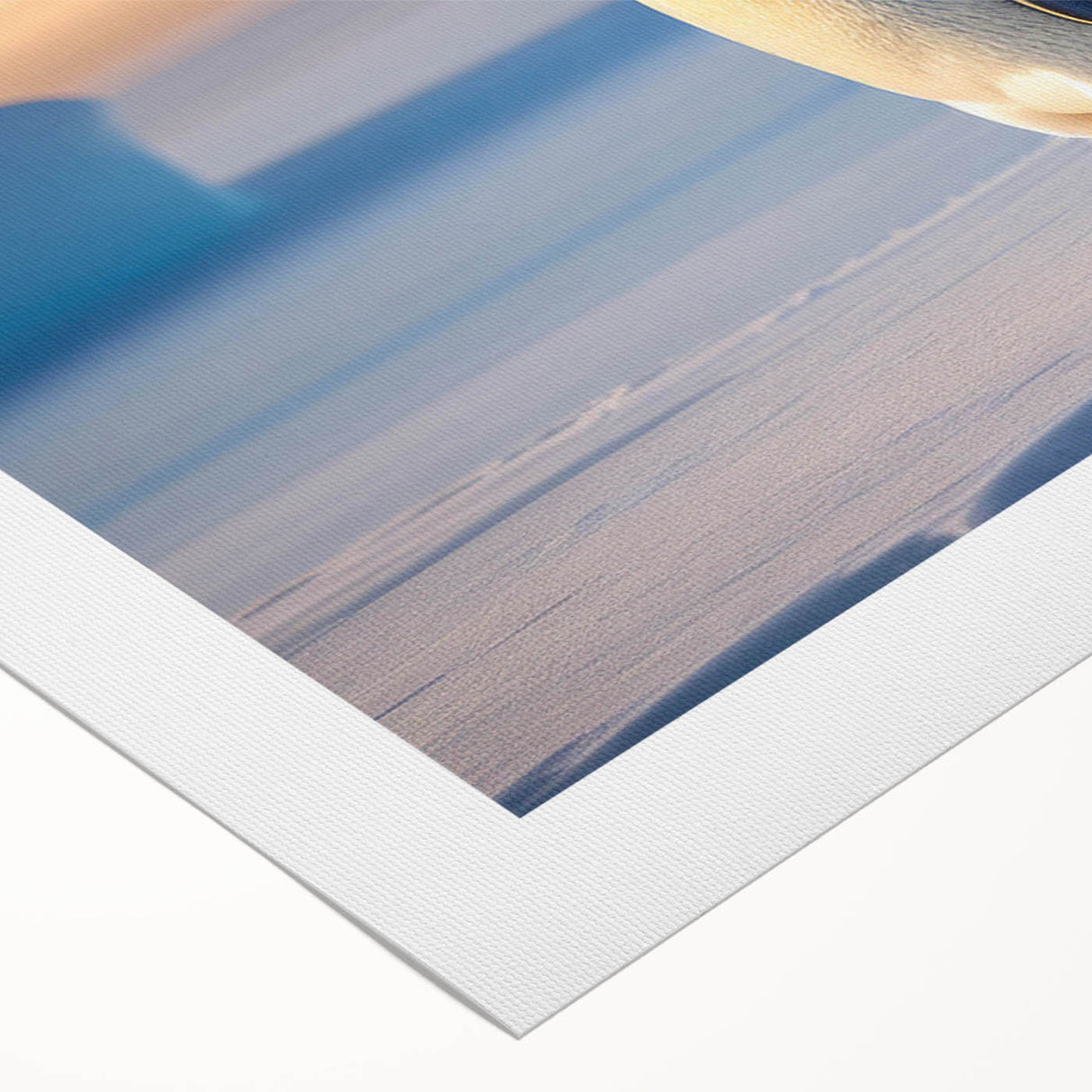 Whimsical rolled canvas wall art design featuring an artistic depiction of a penguin in a colorful, abstract style, perfect for animal lovers’ home decor.