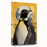 Acrylic wall art featuring a side view of a playful penguin design, showcasing vibrant colors and intricate details, perfect for animal lovers' home decor.