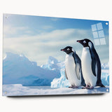 Acrylic glass wall art featuring a side view of a penguin design from the Wild Life collection, showcasing vibrant colors and intricate details, ideal for animal lovers.