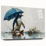 Acrylic wall art collection featuring a side view of a penguin design, showcasing vibrant colors and intricate details, perfect for enhancing modern decor.