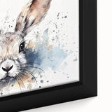 Framed wall art showcasing a detailed close-up of a rabbit design from the 'Animals A Wild Life' collection, featuring vibrant colors and intricate textures, perfect for animal lovers and home decor enthusiasts.