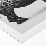 Rolled canvas featuring a striking rhinoceros design in vibrant colors, part of a wildlife wall art collection, ideal for animal lovers and home decor enthusiasts.