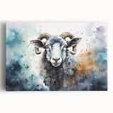 Stretched canvas wall art showcasing a serene sheep design in a natural setting, featuring soft colors and detailed textures, perfect for animal lovers and home decor enthusiasts.