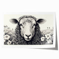 Rolled print showcasing a vibrant sheep design, part of a wild life wall art collection, featuring intricate details and a colorful palette, ideal for home decor.