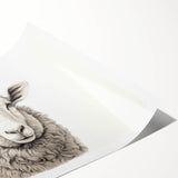 Rolled print showcasing vibrant sheep wall art design, featuring intricate details and lively colors, perfect for enhancing home decor or animal-themed spaces.