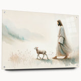 Acrylic glass wall art featuring a side view of a sheep design from the "Animals: A Wild Life" collection, showcasing intricate details and vibrant colors, ideal for nature lovers and home decor enthusiasts.