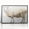Framed wall art featuring a striking sheep design from the Animals A Wild Life collection, presented in a sleek black frame, perfect for modern decor.