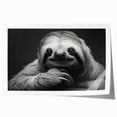 Sloth-themed wall art print showcasing vibrant colors and intricate details, rolled for easy shipping, perfect for nature lovers and home decor enthusiasts.