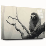 Side view of a sloth-themed acrylic wall art piece from the "Animals A Wild Life" collection, showcasing vibrant colors and a modern design, ideal for nature lovers' decor.