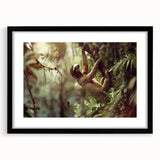 Framed wall art collection showcasing a sloth design, featuring a black frame and mat, ideal for animal lovers and nature-themed decor. The artwork captures the sloth’s unique features and vibrant colors, making it a perfect addition to any living space.