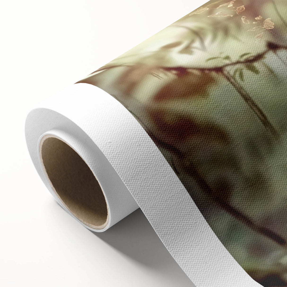 Rolled canvas artwork depicting a vibrant sloth design among tropical foliage, showcasing intricate details and rich colors, ideal for animal lovers and home decor enthusiasts.