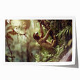 Sloth-themed wall art print showcasing a vibrant, colorful design of a sloth hanging from a branch, perfect for animal lovers and nature-inspired decor.