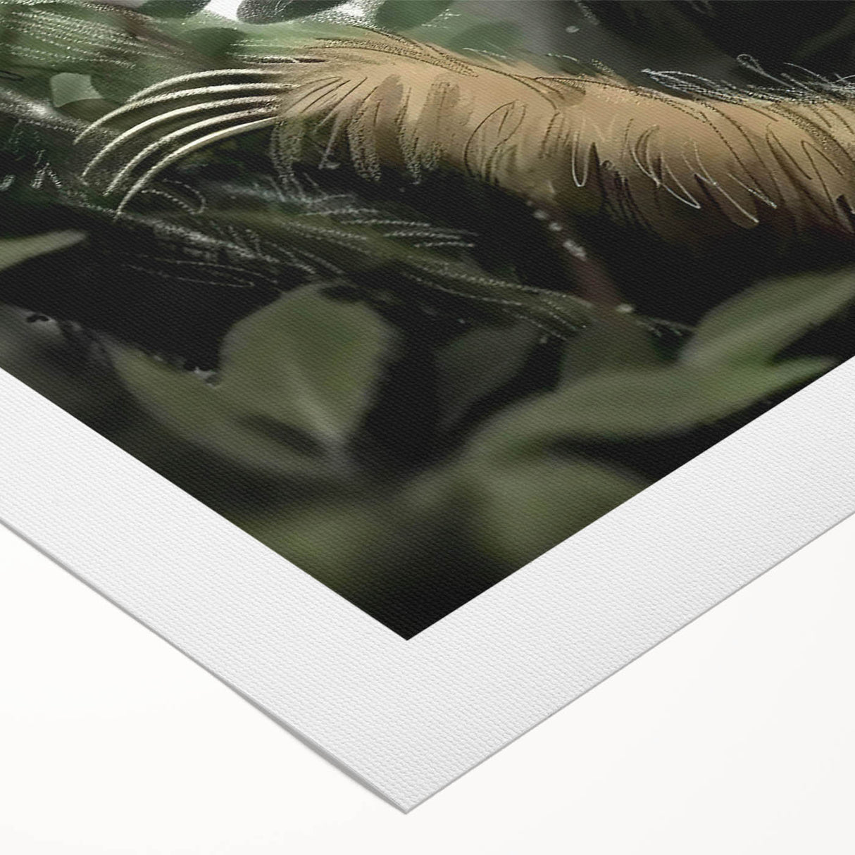 Rolled canvas art featuring a whimsical sloth design against a vibrant jungle backdrop, perfect for animal lovers and home decor enthusiasts. Ideal for adding a playful touch to any room.