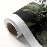 Rolled canvas showcasing a vibrant sloth design from the "Animals: A Wild Life" collection, featuring rich colors and intricate details, perfect for nature-themed decor.