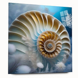 Side view of a colorful acrylic glass wall art piece featuring a whimsical snail design from the Animals A Wild Life collection, ideal for vibrant home decor.