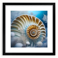 Black-framed wall art featuring a whimsical snail design, part of a wildlife collection, showcasing vibrant colors and intricate details, perfect for home decor.