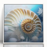 Framed wall art featuring a vibrant snail design from the Wild Life collection, showcasing rich colors and intricate details on a white background, perfect for nature lovers.