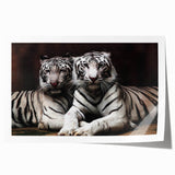 Vibrant tiger wall art print showcasing a fierce tiger in a natural habitat, perfect for wildlife enthusiasts and home decor. Ideal for adding a bold touch to any space.
