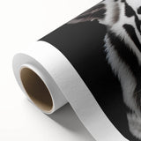 Vibrant rolled canvas depicting a majestic tiger design, showcasing intricate details and bold colors, ideal for wildlife enthusiasts and home decor.