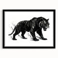 Framed wall art featuring a striking tiger design, showcasing vibrant colors and intricate details, perfect for wildlife enthusiasts and home decor.