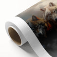 Stunning rolled canvas depicting a majestic wolf in a wild landscape, showcasing intricate details and vibrant colors for a striking wall art addition. Perfect for nature lovers and home decor enthusiasts.