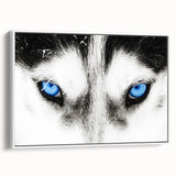 Framed canvas wall art featuring a striking wolf design, showcasing intricate details and bold colors, ideal for wildlife enthusiasts and modern decor.