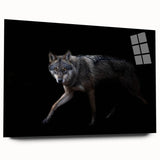 Acrylic wall art showcasing a striking side view of a wolf design from the "Animals A Wild Life" collection, featuring vibrant colors and intricate details, perfect for nature enthusiasts and modern decor.