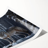 Wolf-themed wall art print showcasing a majestic wolf in a natural setting, highlighting intricate details and vibrant colors, perfect for wildlife enthusiasts.