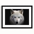 Framed wall art depicting a striking wolf design, showcasing intricate details and vibrant colors. The black frame contrasts beautifully with the artwork, making it a stunning addition to any nature-themed decor. Ideal for animal lovers and home decoration enthusiasts.
