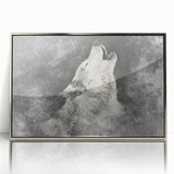 Framed acrylic wall art featuring a striking wolf design, showcasing intricate details and vibrant colors, perfect for animal lovers and home decor enthusiasts.