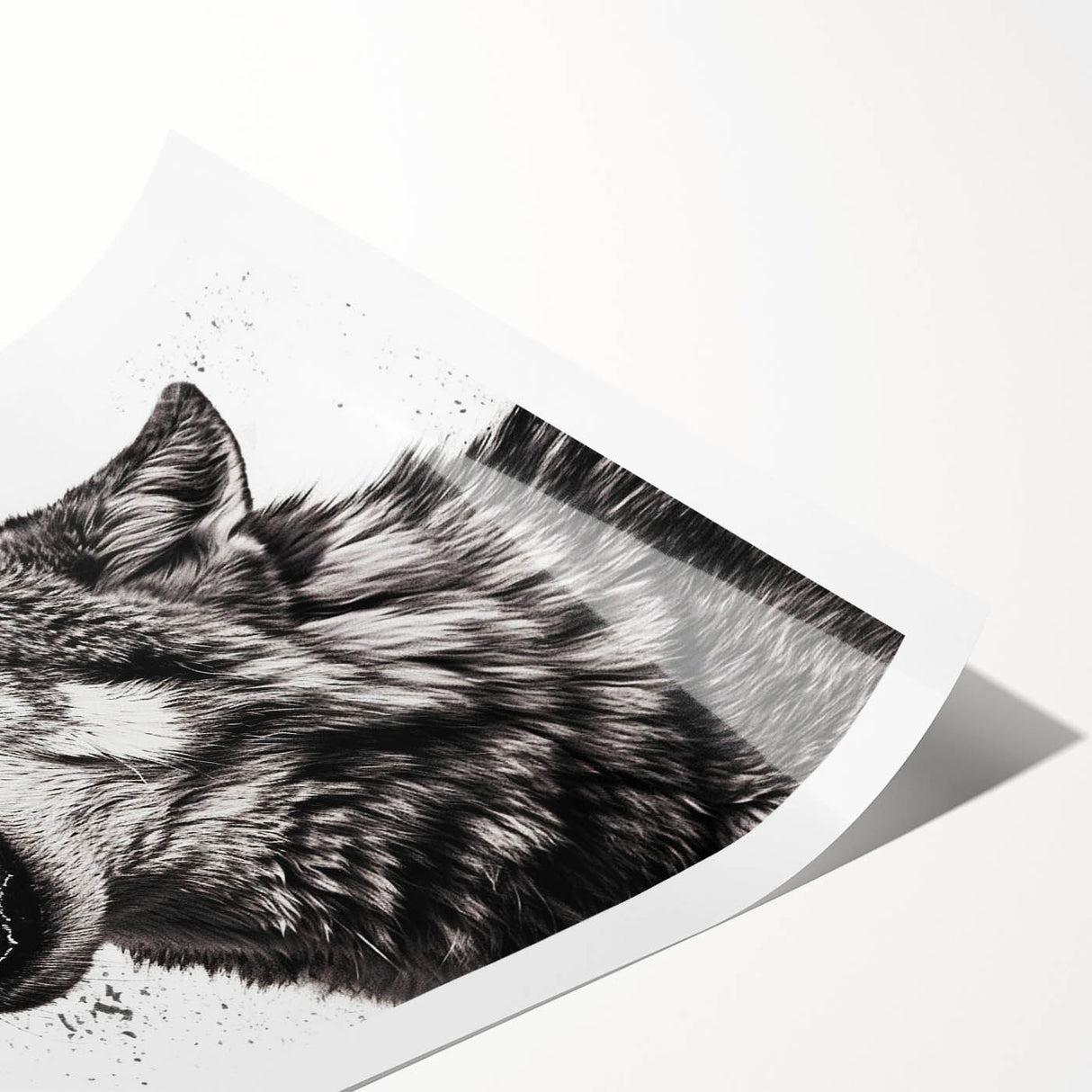 Wolf-themed wall art print showcasing a striking design of a howling wolf against a vivid forest backdrop, perfect for wildlife enthusiasts and home decor.