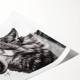 Wolf-themed wall art print showcasing a striking design of a howling wolf against a vivid forest backdrop, perfect for wildlife enthusiasts and home decor.